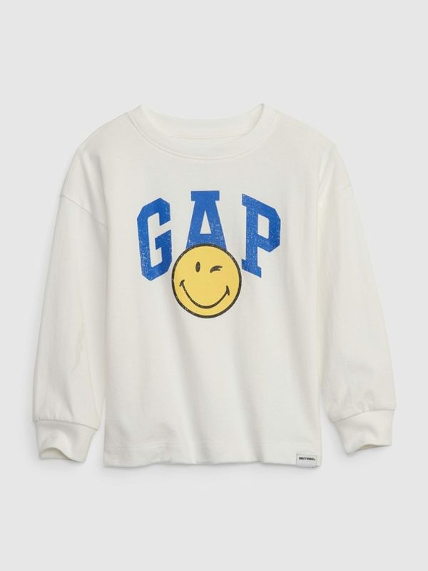 GAP GAP Gap & Smiley® Koszulka dziecięce Biały