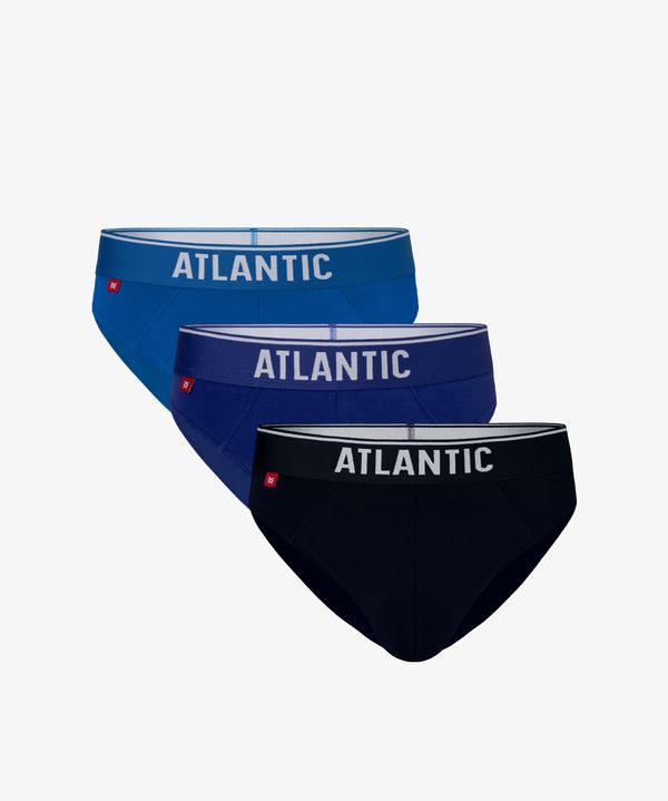 Atlantic Men's sports briefs ATLANTIC 3-PACK - turquoise, blue, dark blue
