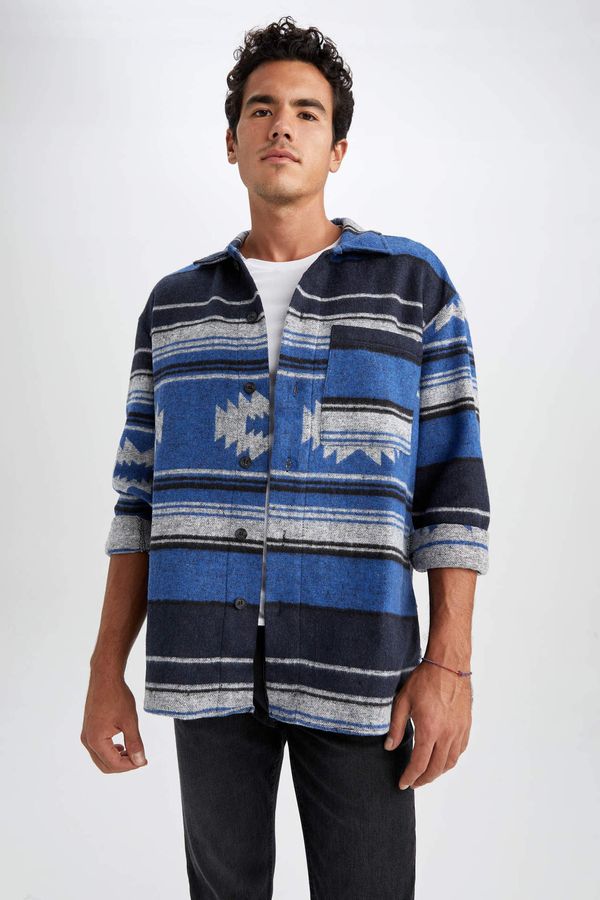 DEFACTO DEFACTO Oversize Fit Ethnic Long Sleeve Shirt