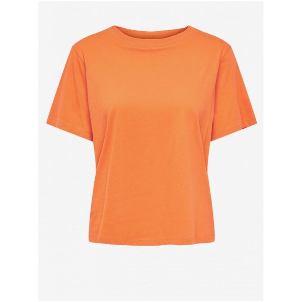 JDY Orange Women's T-Shirt with Printed Back JDY Berry - Women