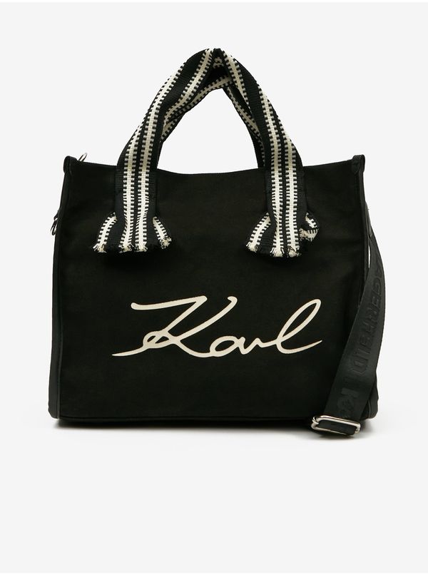Karl Lagerfeld Black Ladies Handbag KARL LAGERFELD Signature - Women