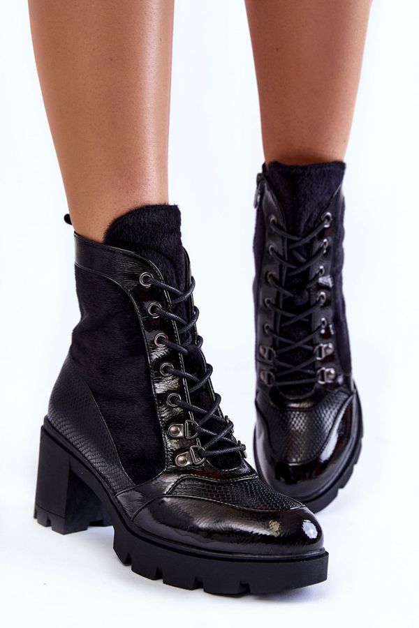 Kesi Women's High Heel Leather Boots La.Fi 260063B-LA Black