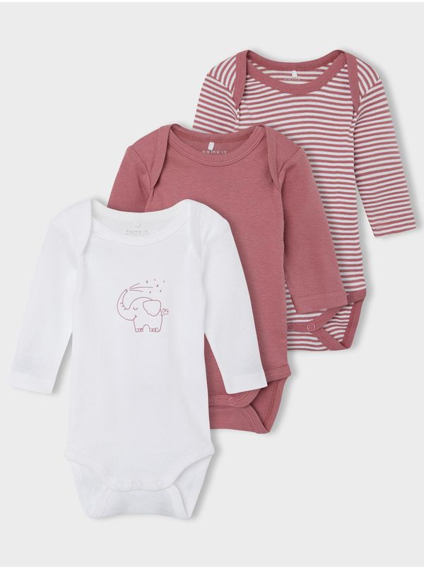 name it Set of three children's points in white and pink name it - unisex