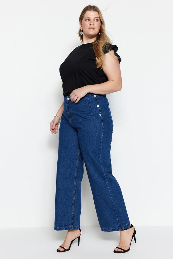 Trendyol Trendyol Curve Plus Size Jeans - Blue - Wide leg