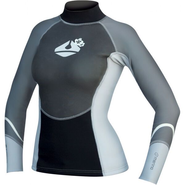 LAVACORE LAVACORE LC EXTREME SHIRT LADY Koszulka z wełną merynosów do ekstremalnych sportów wodnych, szary, rozmiar XS