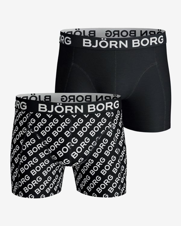 Björn Borg Björn Borg BB Logo 2-pack Bokserki Czarny