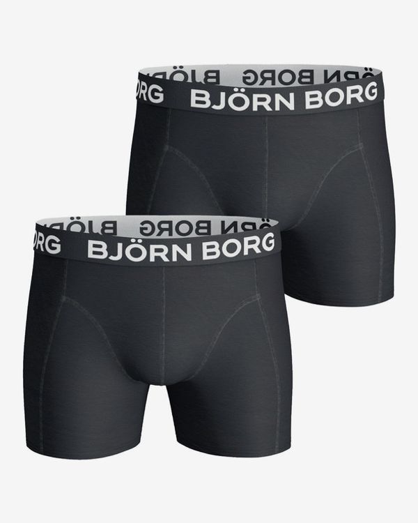 Björn Borg Björn Borg Noos Solids 2-pack Bokserki Czarny