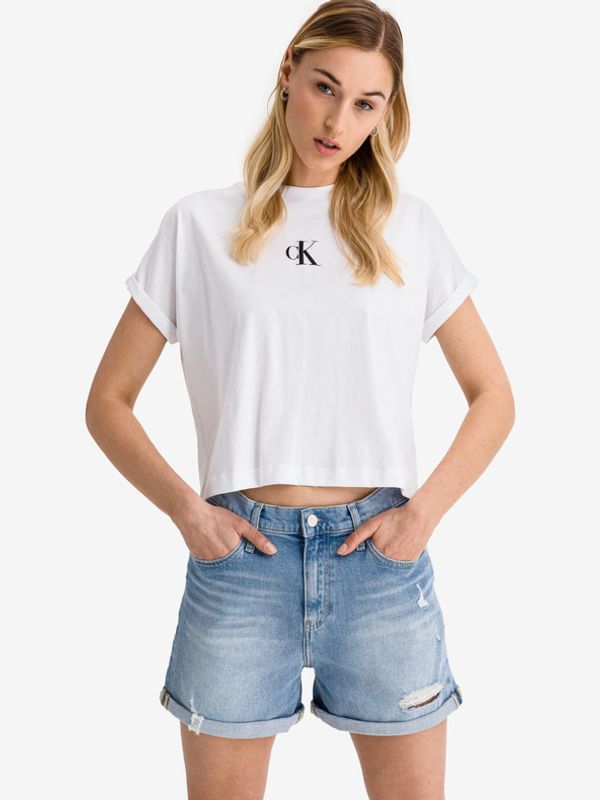 Calvin Klein Jeans Calvin Klein Jeans Crop top Biały