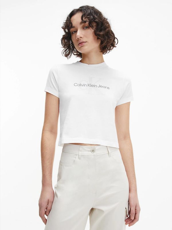 Calvin Klein Jeans Calvin Klein Jeans Seasonal Monogram Baby Koszulka Biały
