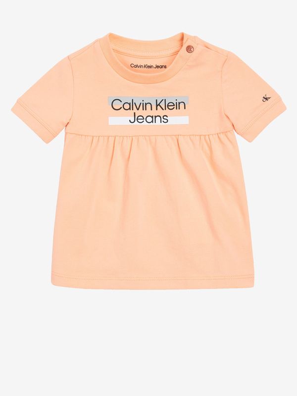 Calvin Klein Jeans Calvin Klein Jeans Sukienka dziecięca Pomarańczowy