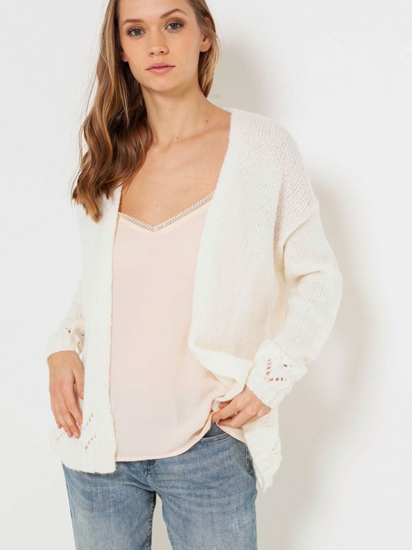 CAMAIEU CAMAIEU Cardigan Biały