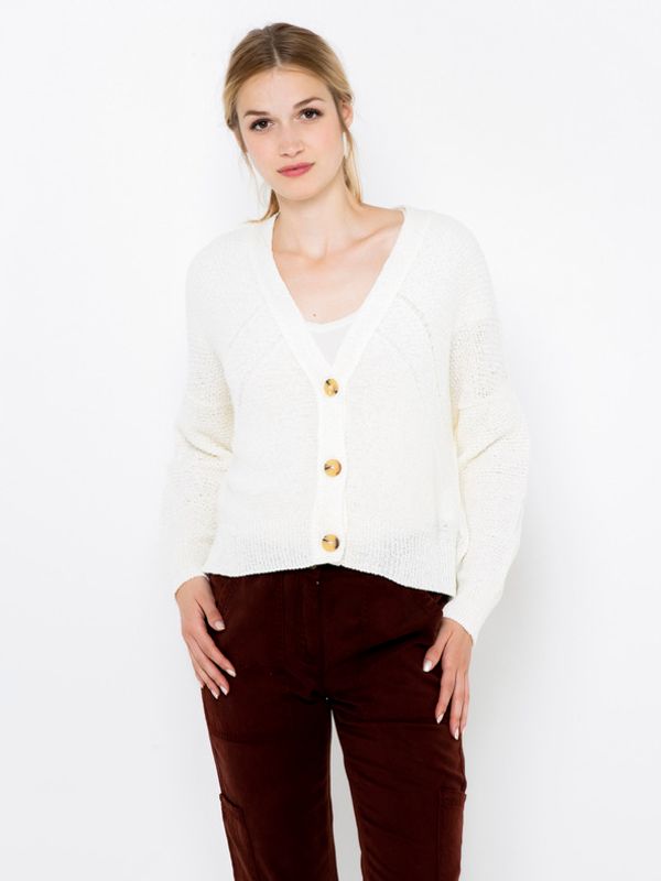 CAMAIEU CAMAIEU Cardigan Biały