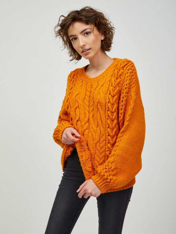 CAMAIEU CAMAIEU Sweter Pomarańczowy