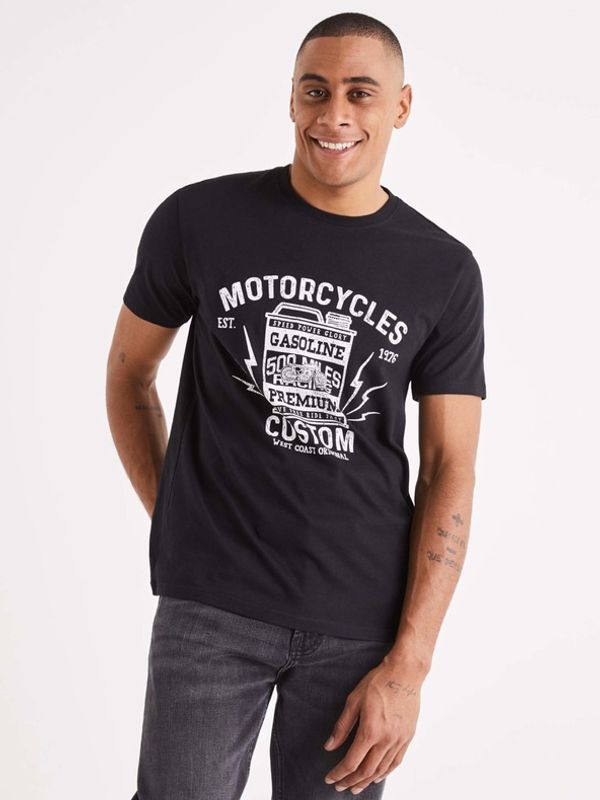 Celio Celio Bedisplay Motorcycles Koszulka Czarny