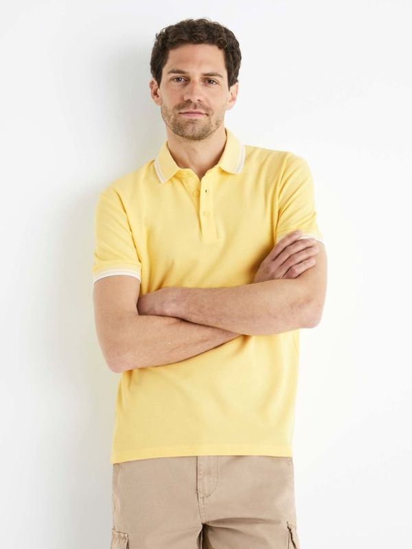 Celio Celio Beline Polo Koszulka Żółty