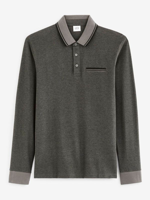 Celio Celio Cedotml Polo Koszulka Szary