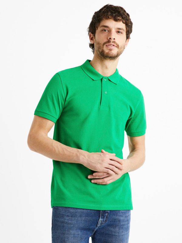 Celio Celio Teone Polo Koszulka Zielony