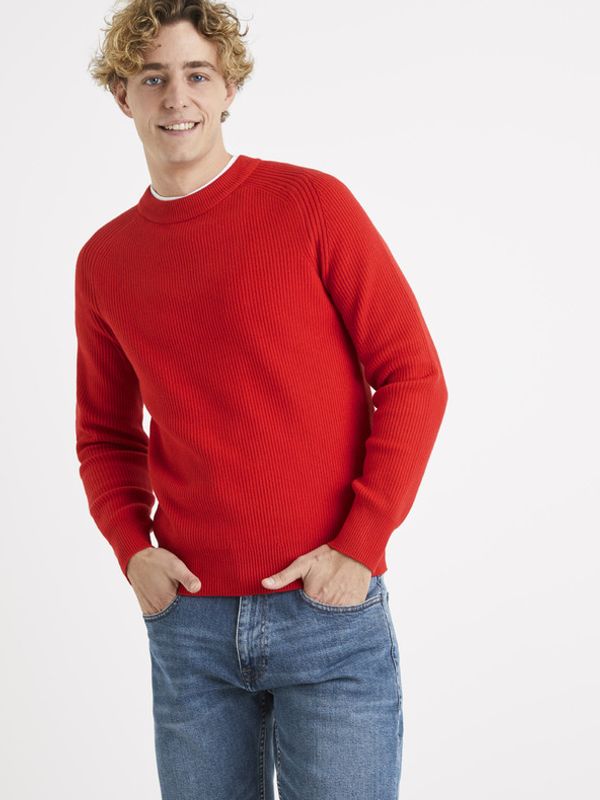 Celio Celio Terzo Sweter Czerwony