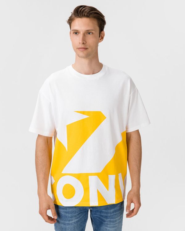 Converse Converse Chevron Icon Remix Koszulka Żółty Biały