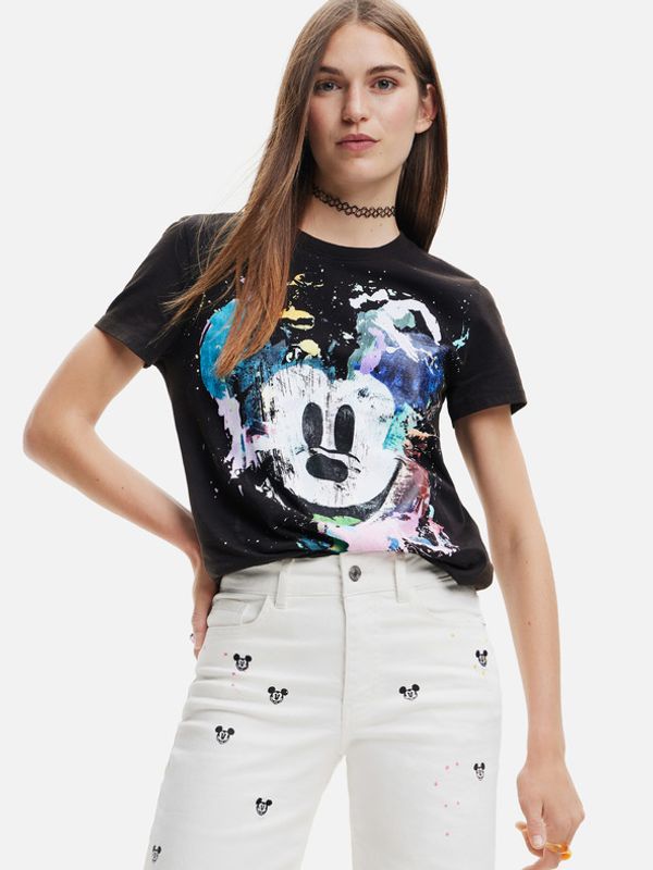 Desigual Desigual Mickey Crash Koszulka Czarny