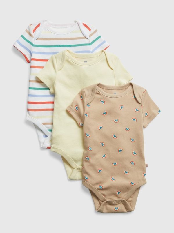 GAP GAP Brannan 3-pack Body dziecięce Brązowy