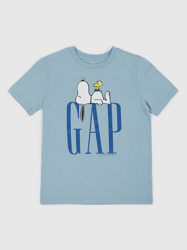GAP GAP GAP & Peanuts Snoopy Koszulka dziecięce Niebieski