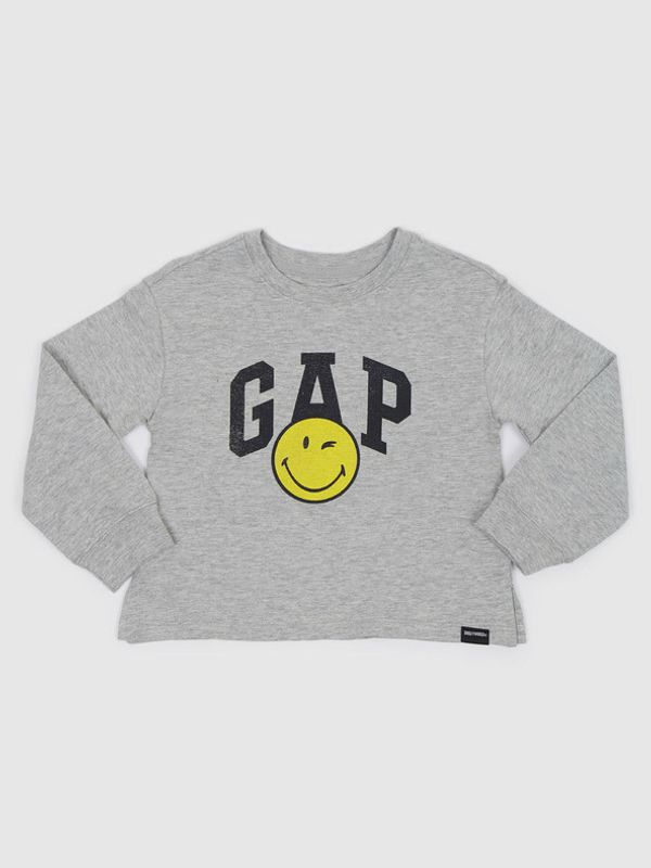 GAP GAP Gap & Smiley® Koszulka dziecięce Szary