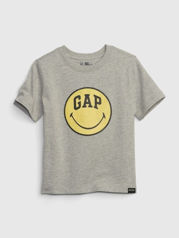 GAP GAP Gap & Smiley® Koszulka dziecięce Szary