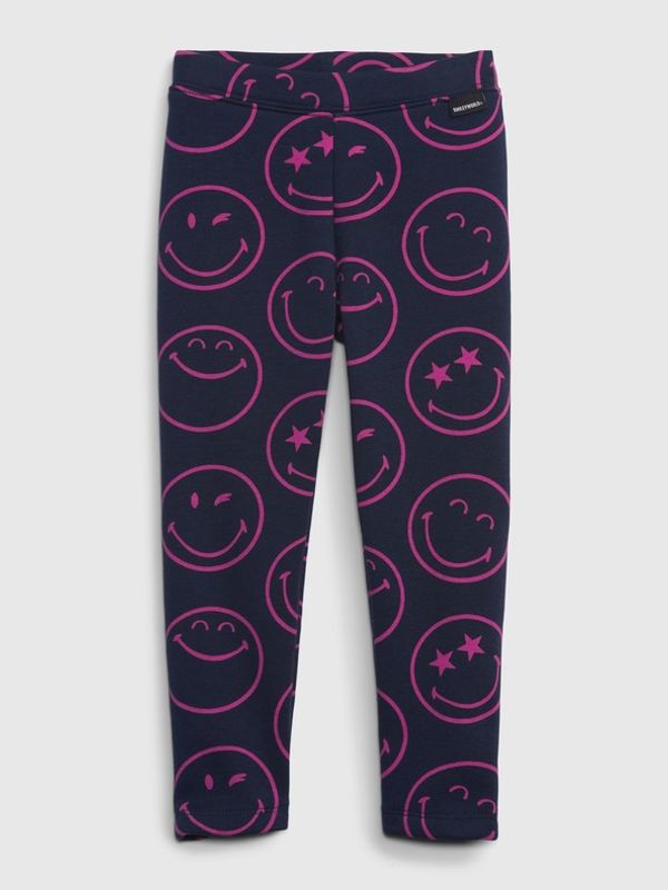 GAP GAP Gap & Smiley® Legginsy dziecięce Niebieski