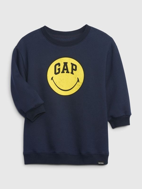 GAP GAP Gap & Smiley® Sukienka dziecięca Niebieski