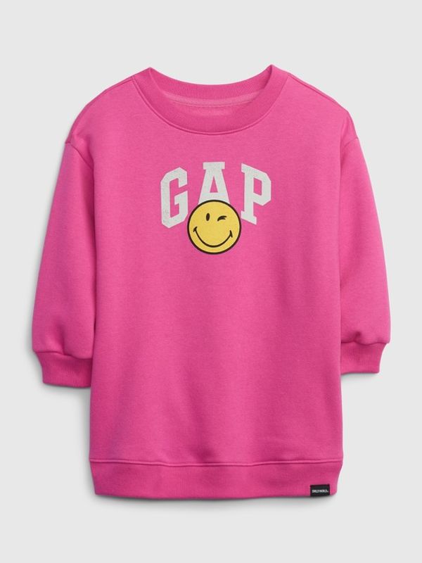 GAP GAP Gap & Smiley® Sukienka dziecięca Różowy