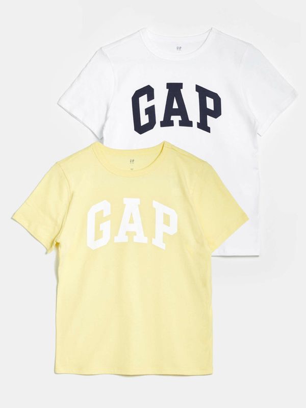 GAP GAP Koszulka 2 szt dziecięca Żółty Biały