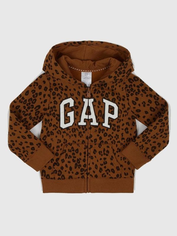 GAP GAP Leopard Bluza dziecięca Brązowy