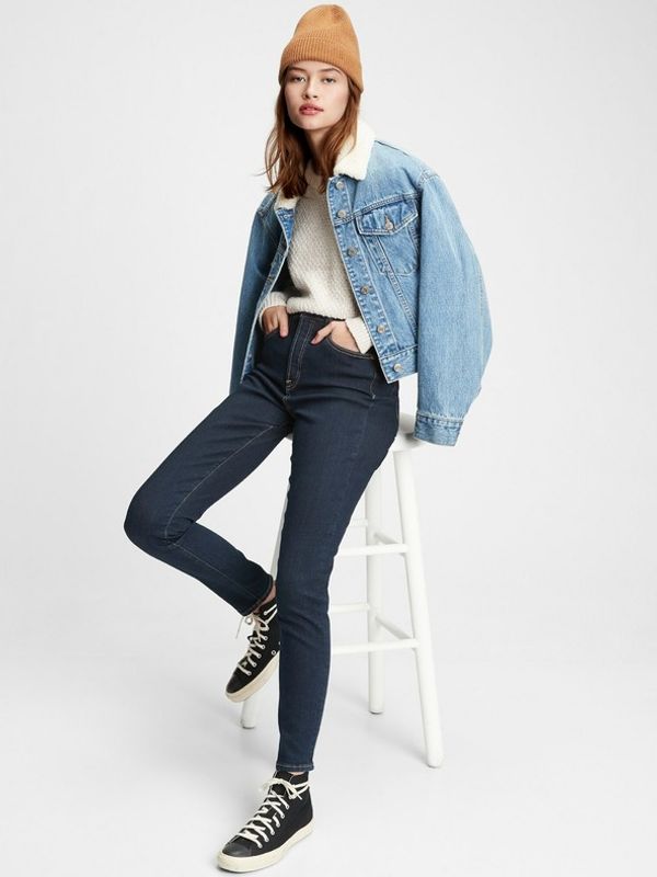 GAP GAP Skinny Dżinsy Niebieski