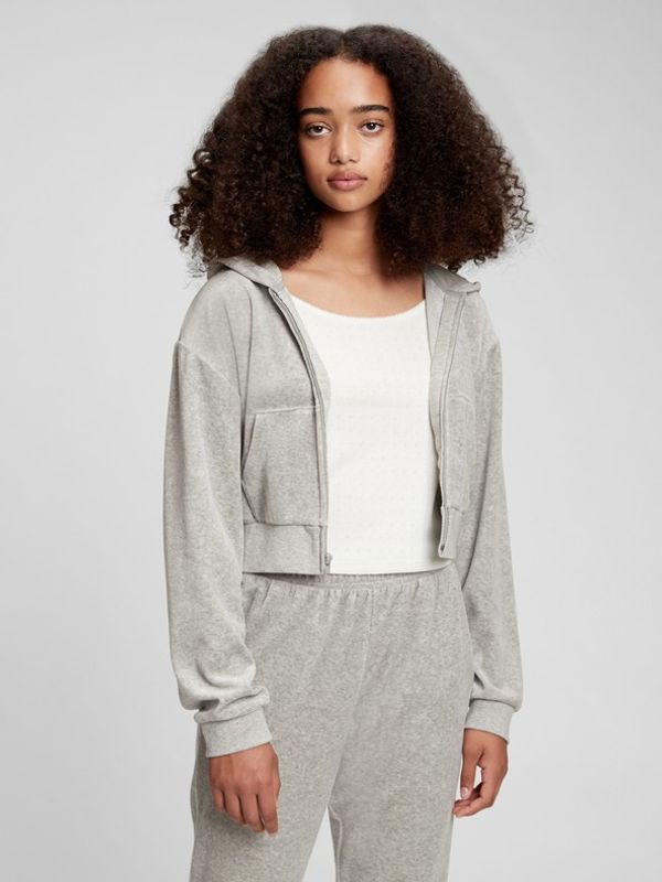 GAP GAP Teen Velur Bluza dziecięca Szary