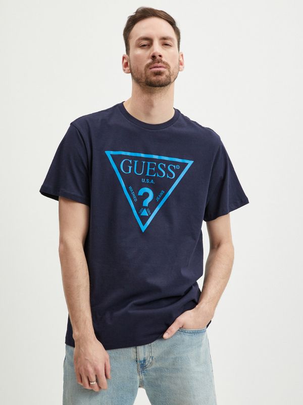 Guess Guess Reflective Koszulka Niebieski