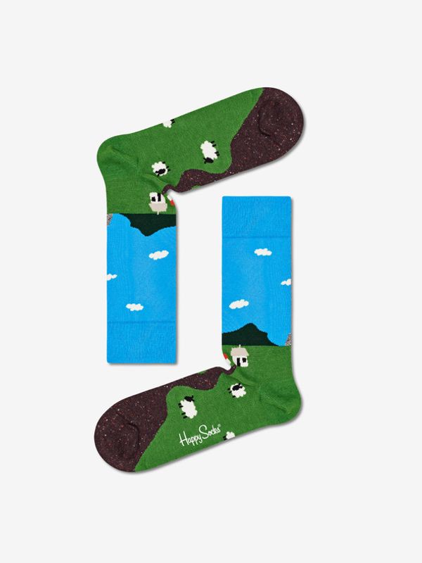 Happy Socks Happy Socks Little House On The Moorland Skarpety Niebieski Zielony