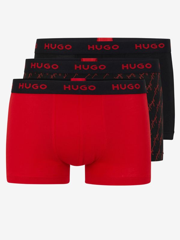 Hugo Boss Hugo Boss 3-pack Bokserki Czerwony