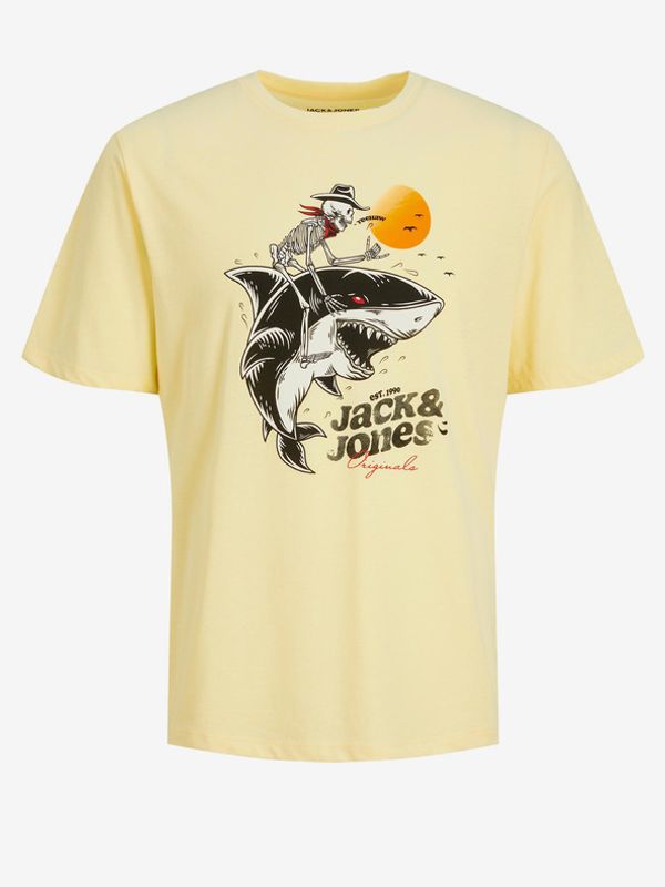 Jack & Jones Jack & Jones Beach Bone Koszulka dziecięce Żółty