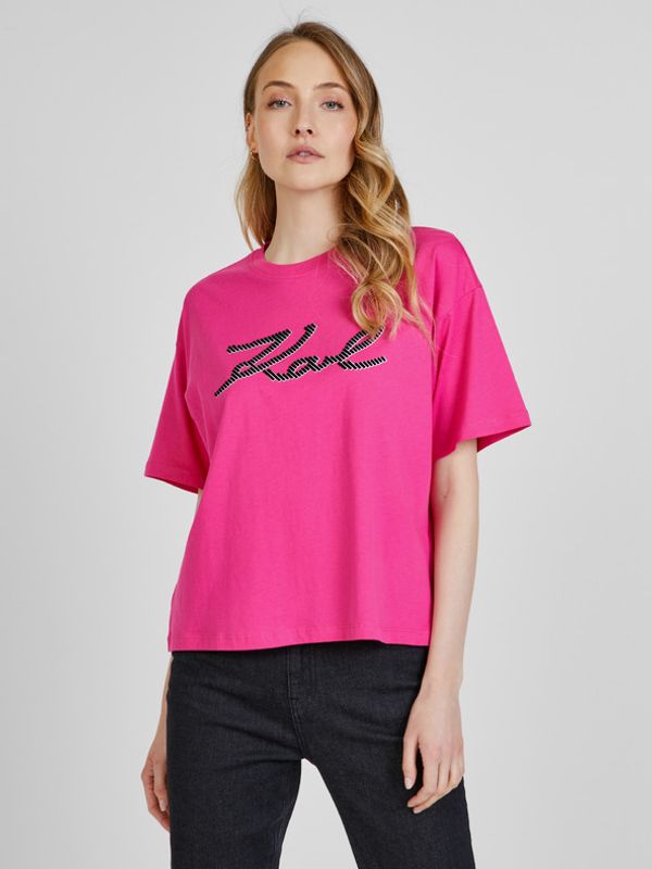 Karl Lagerfeld Karl Lagerfeld Koszulka Różowy