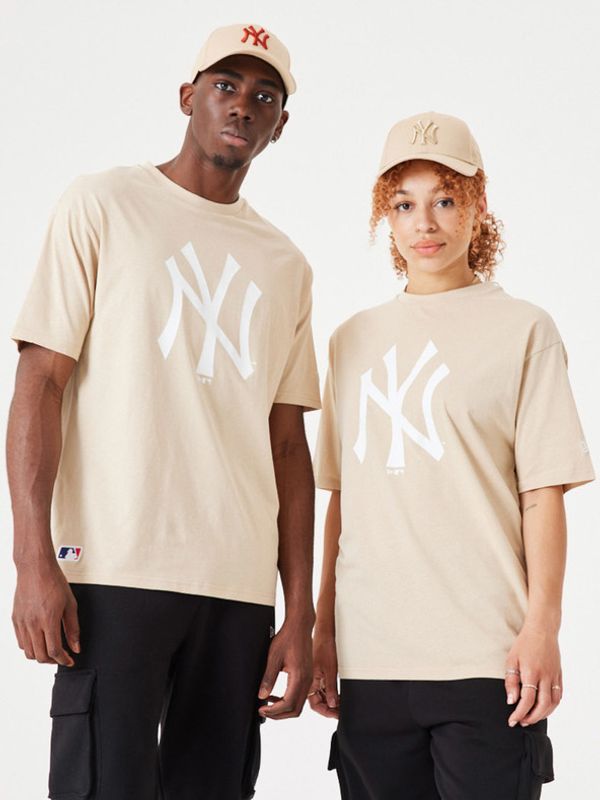 New Era New Era New York Yankees MLB League Essential Koszulka Beżowy
