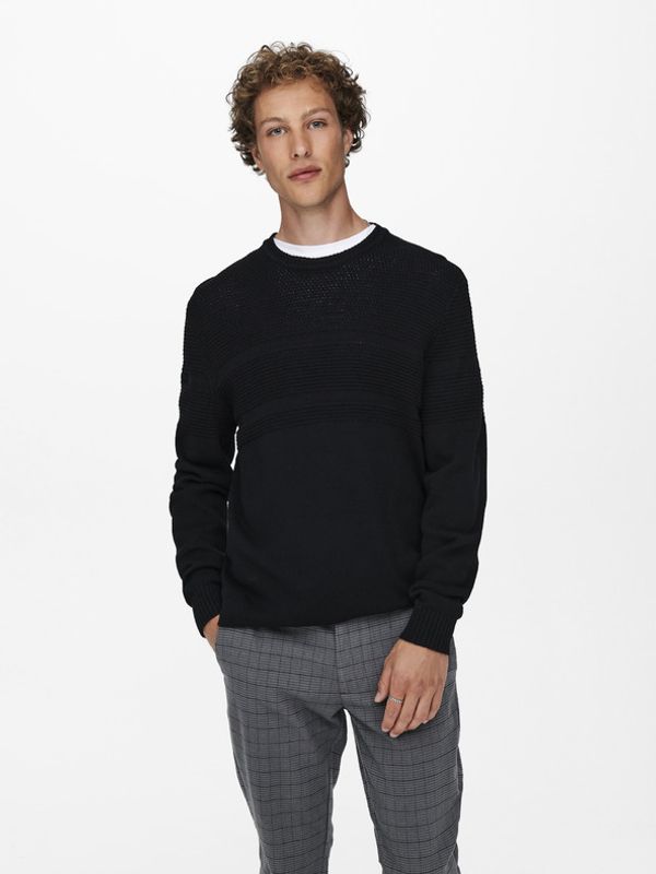 ONLY & SONS ONLY & SONS Bace Sweter Czarny