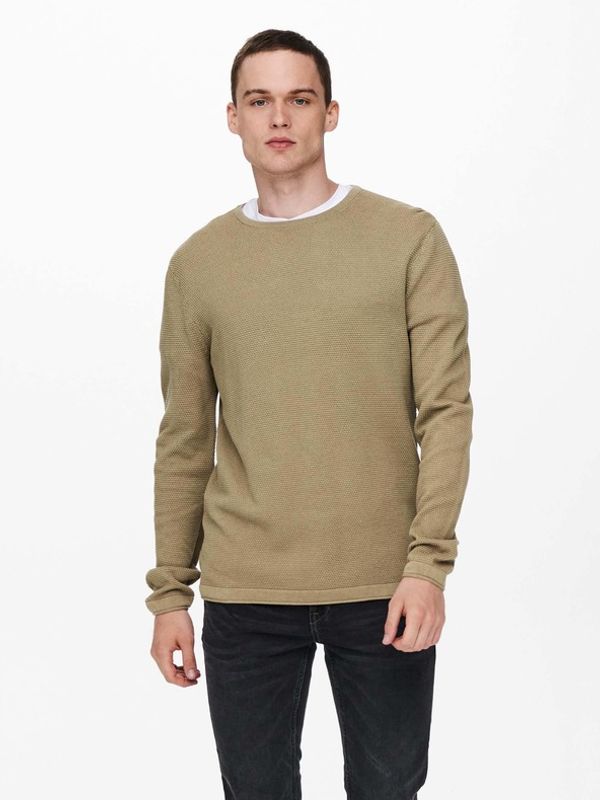 ONLY & SONS ONLY & SONS Panter Sweter Brązowy