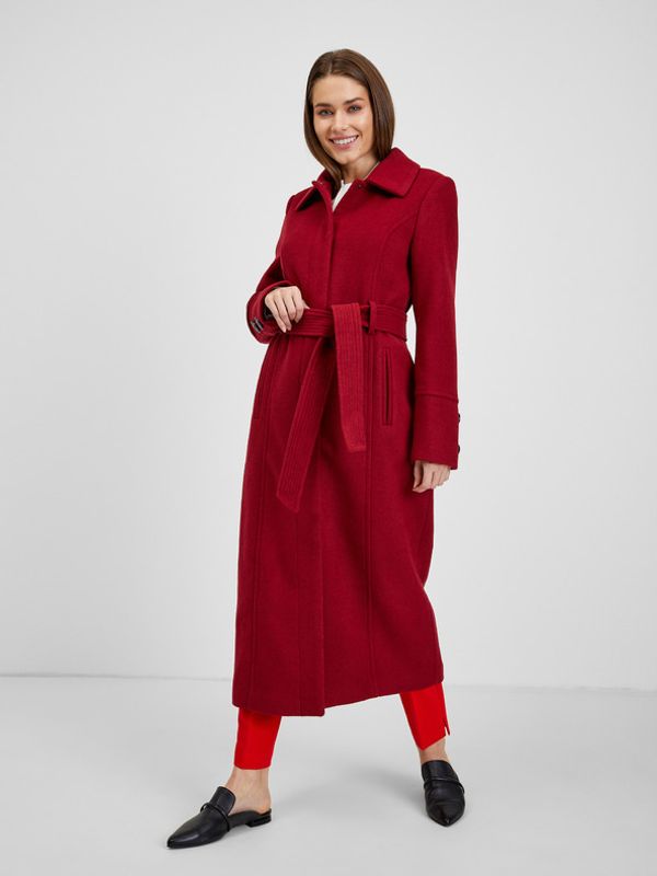 Orsay Orsay Płaszcz Czerwony