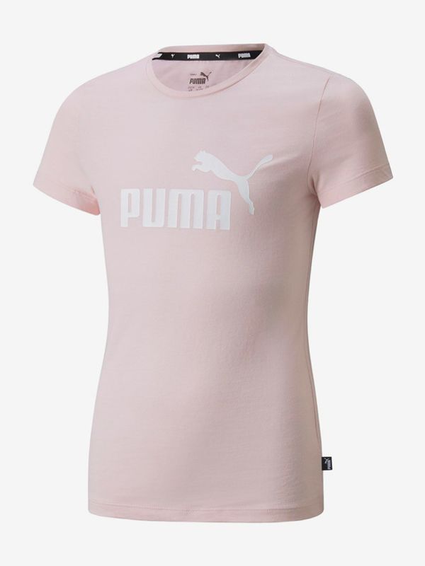 Puma Puma ESS Logo Tee G Koszulka dziecięce Różowy