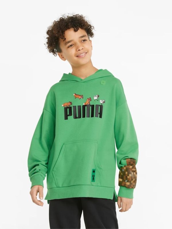 Puma Puma Puma x Minecraft Bluza dziecięca Zielony