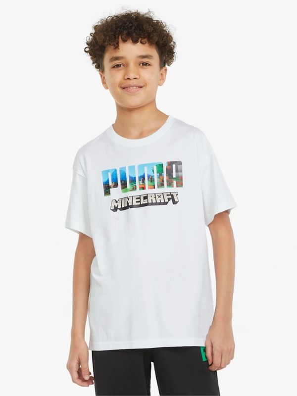 Puma Puma Puma x Minecraft Koszulka dziecięce Biały