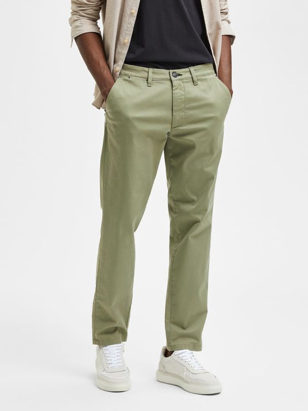 Selected Homme Selected Homme Chino Spodnie Zielony