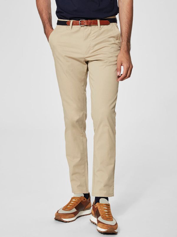 Selected Homme Selected Homme Yard Chino Spodnie Brązowy
