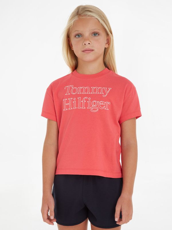 Tommy Hilfiger Tommy Hilfiger Koszulka dziecięce Różowy